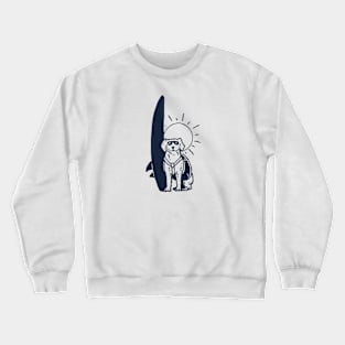 Surfing Dog Crewneck Sweatshirt